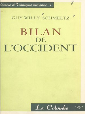 cover image of Bilan de l'occident